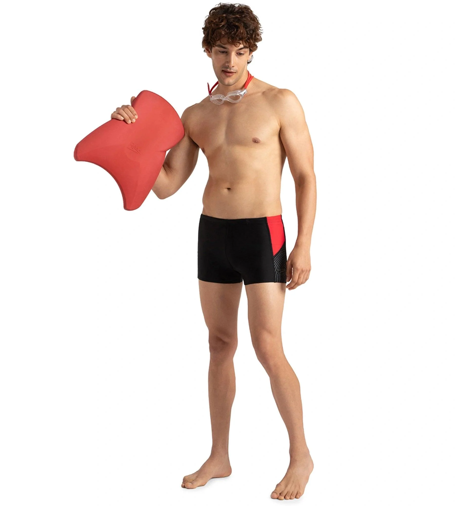 Men's Endurance 10 Dive Aquashort - Black & Fed Red - Image 7