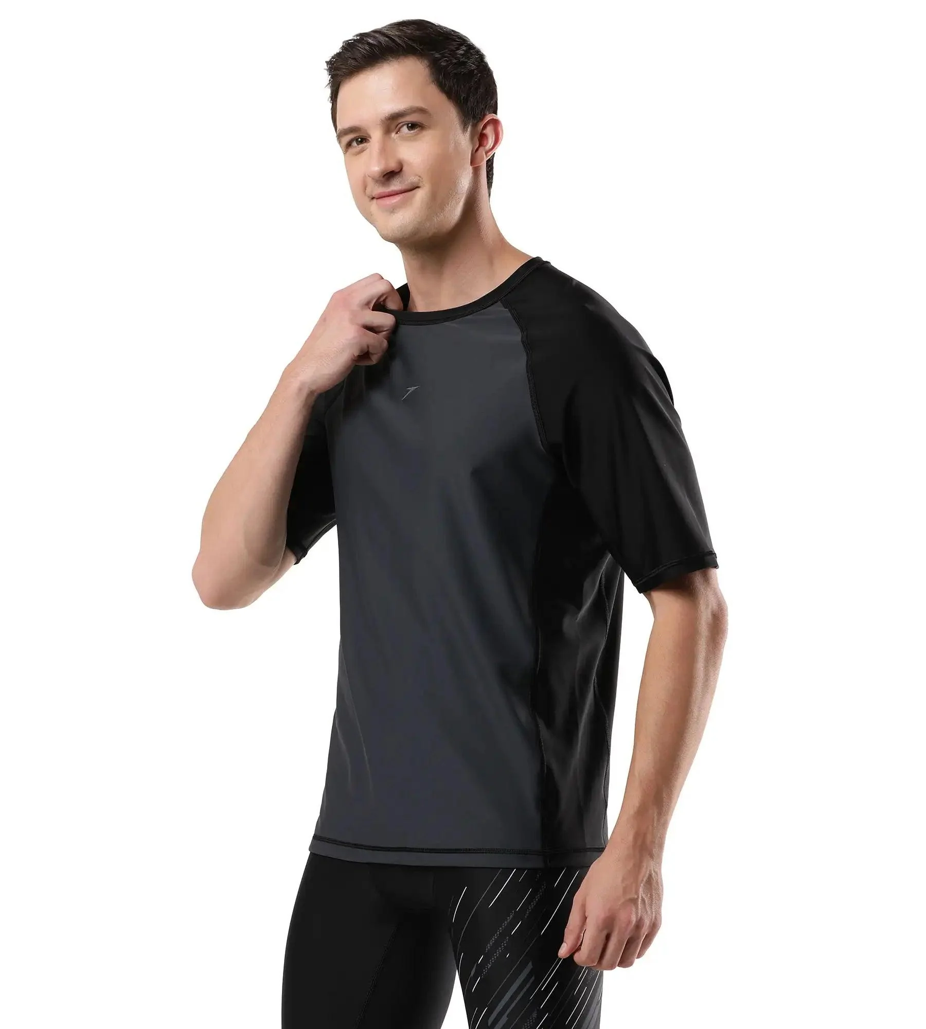 Men's Endurance 10 Short Sleeve Suntop - Oxid Grey & Black - Image 3