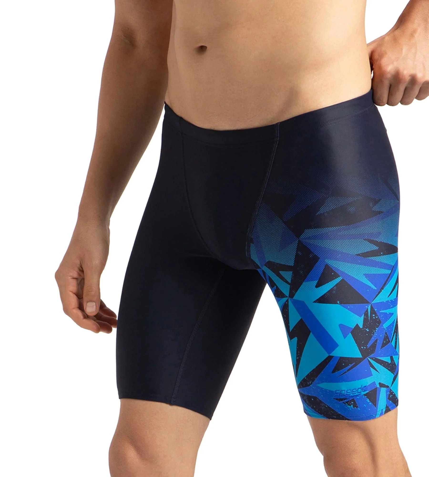 Men's Endurance 10 Hyperboom V Cut Jammer - True Navy & Blue Flame - Image 3