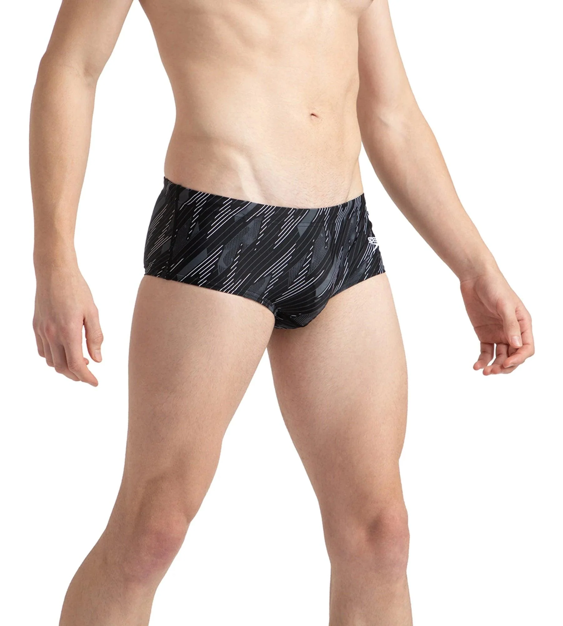 Men's Endurance10 Hyperboom Print Brief - Black, Usa Charcoal & White - Image 5