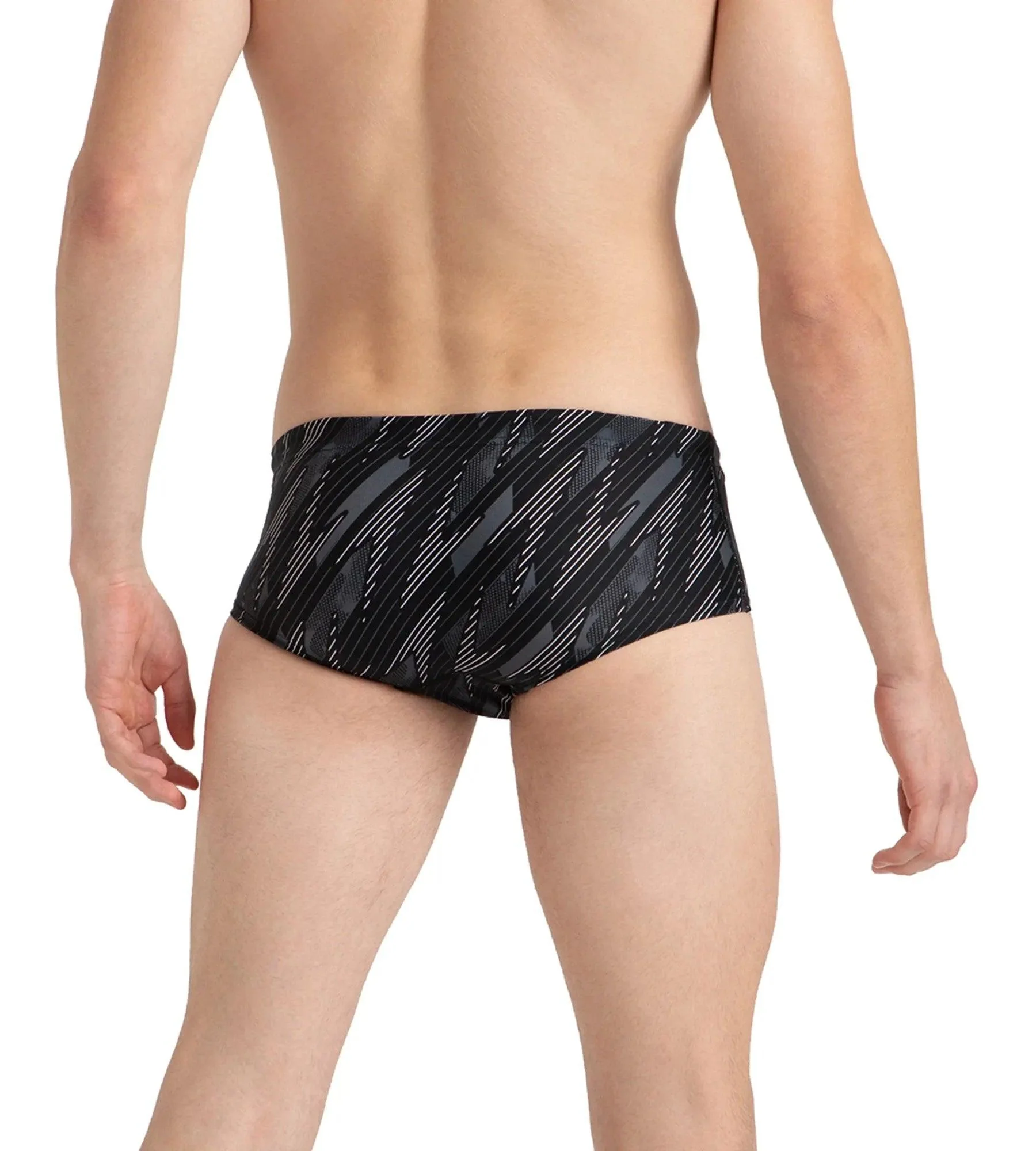 Men's Endurance10 Hyperboom Print Brief - Black, Usa Charcoal & White - Image 6