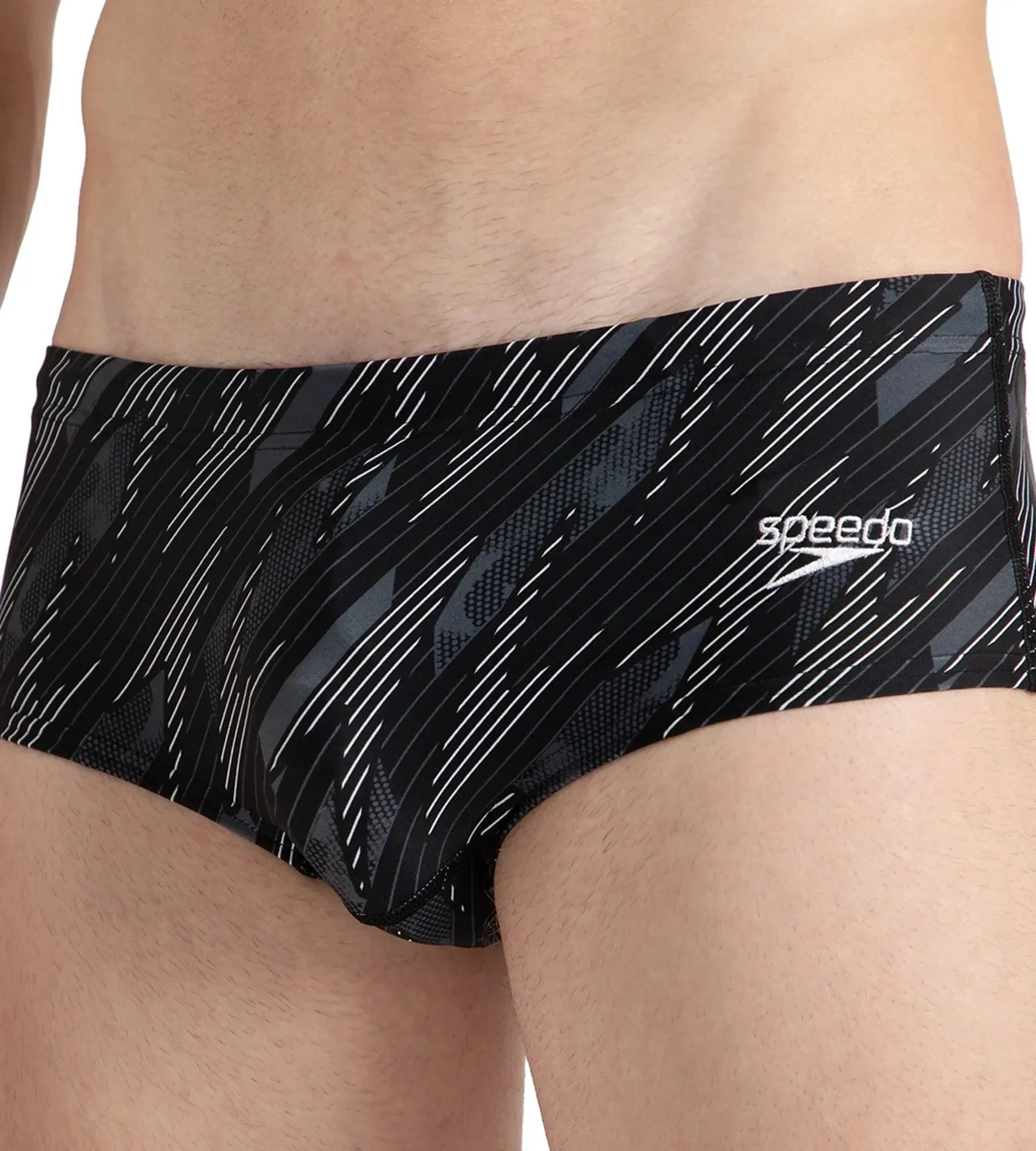 Men's Endurance10 Hyperboom Print Brief - Black, Usa Charcoal & White - Image 8
