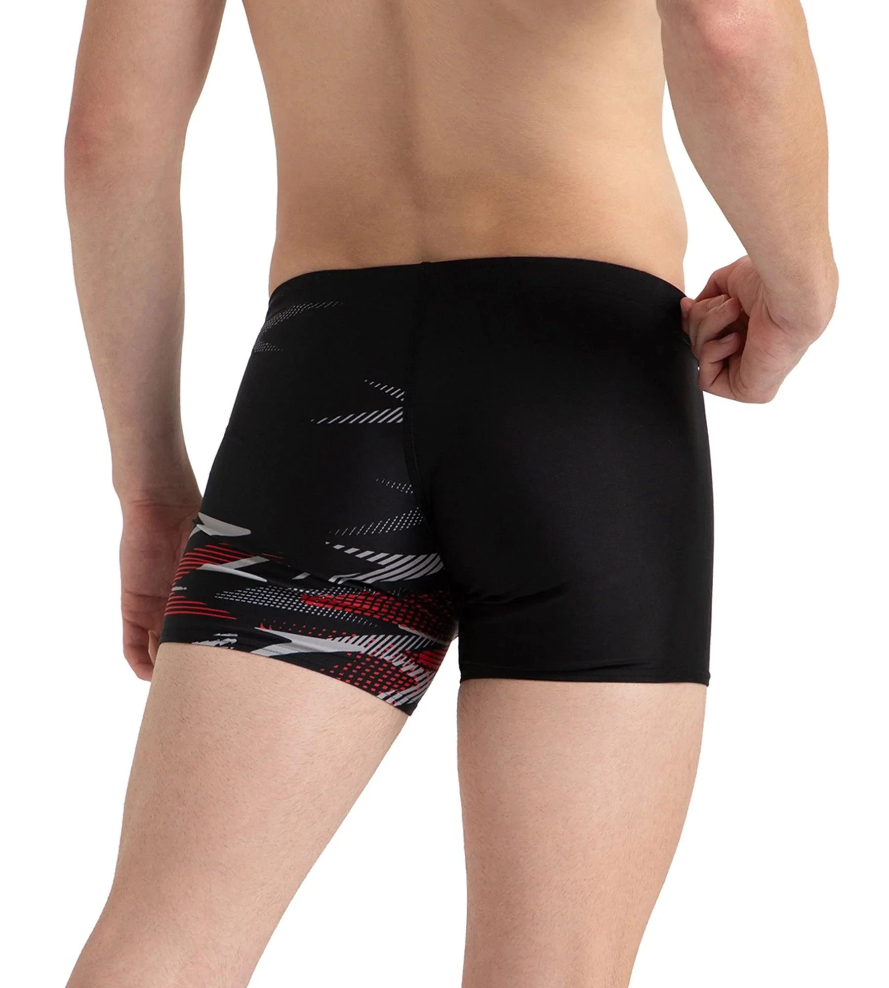 Men's Endurance10 Hyperboom Print V-Cut Aquashort - Black, High Risk Red & Monument - Image 5
