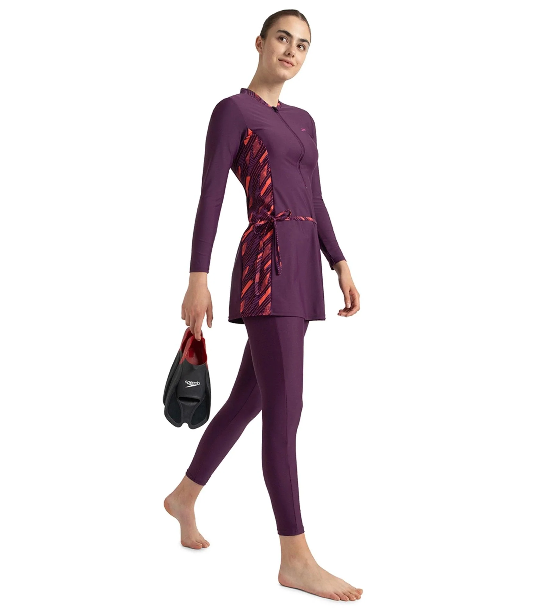 Women's Enduraflex Two Piece Closedback Full Body Suit - Plum Dandy, Coral Sands & Neon Violet - Image 4