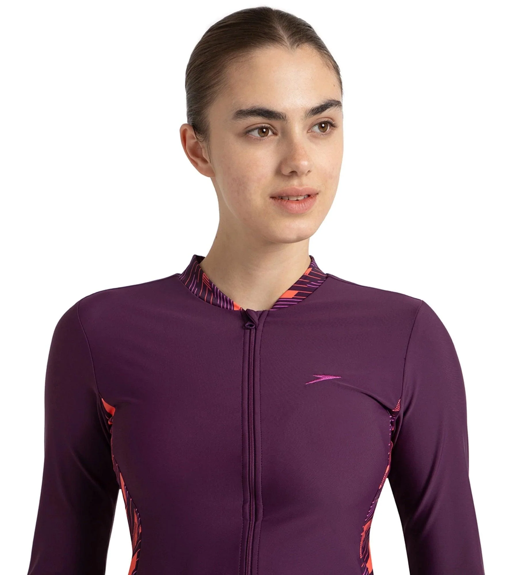 Women's Enduraflex Two Piece Closedback Full Body Suit - Plum Dandy, Coral Sands & Neon Violet - Image 6