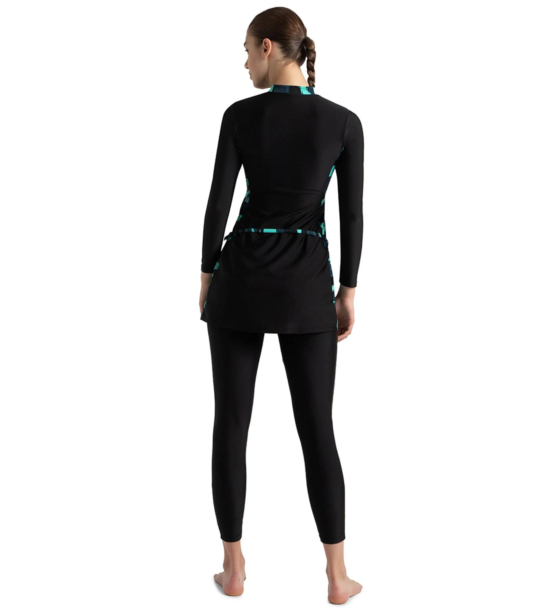 Women's Endurance10 Two Piece Closedback Full Body Suit - Black, Dark Teal & Arctic Glass - Image 5