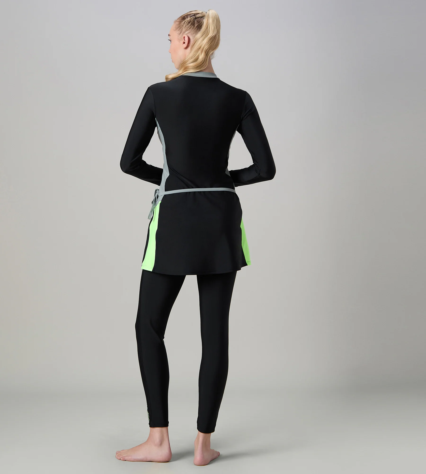 Women's Endurance10 Two Piece Closedback Full Body Suit - Black, Monument & Pale Clover - Image 5