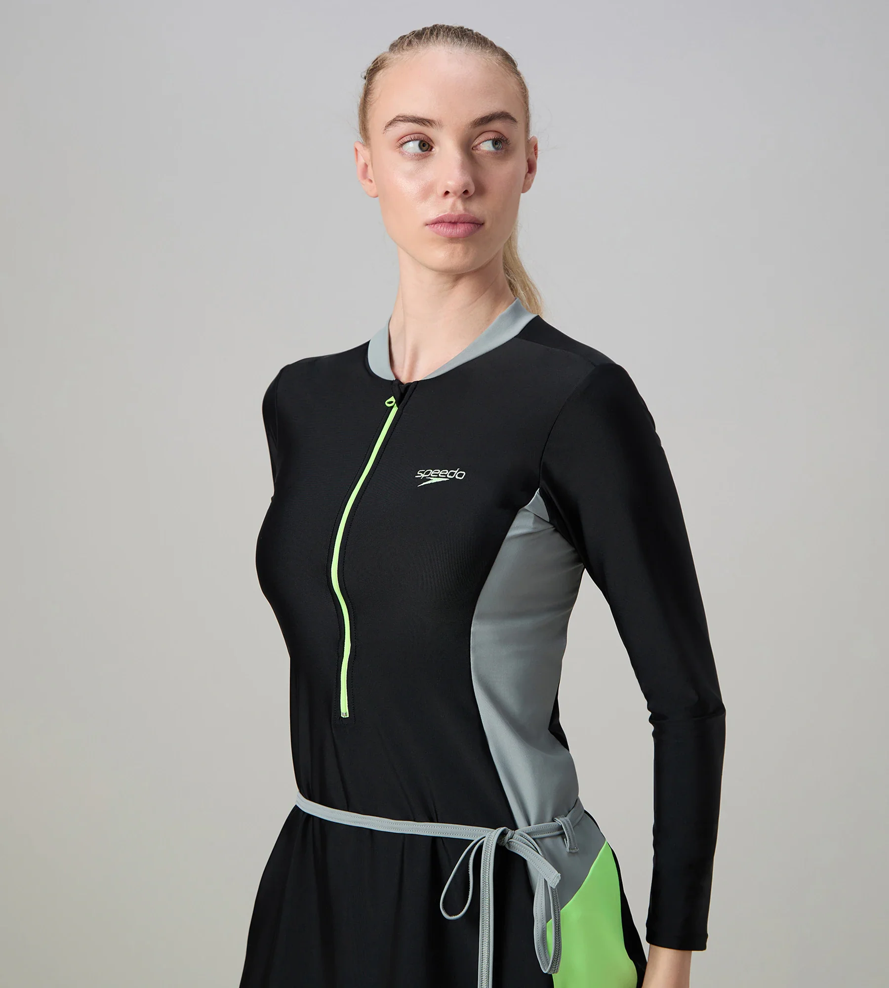 Women's Endurance10 Two Piece Closedback Full Body Suit - Black, Monument & Pale Clover - Image 7