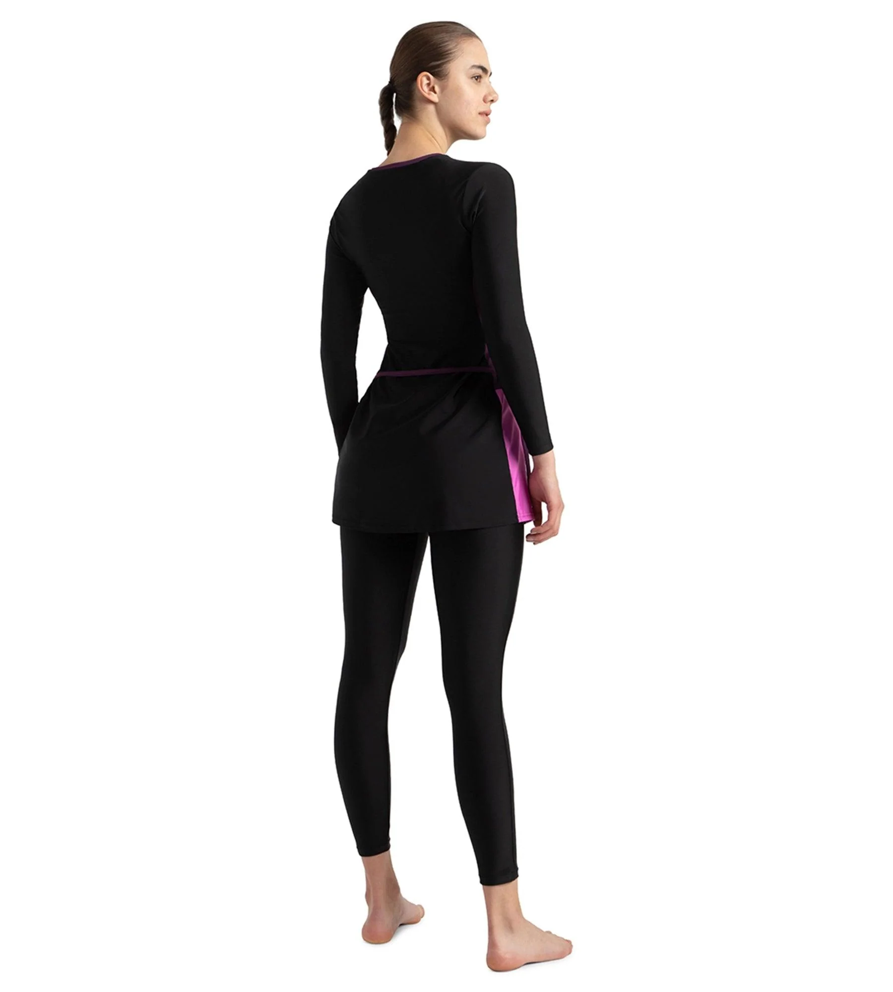 Women's Endurance10 Two Piece Closedback Full Body Suit - Black, Plum Dandy & Neon Violet - Image 5