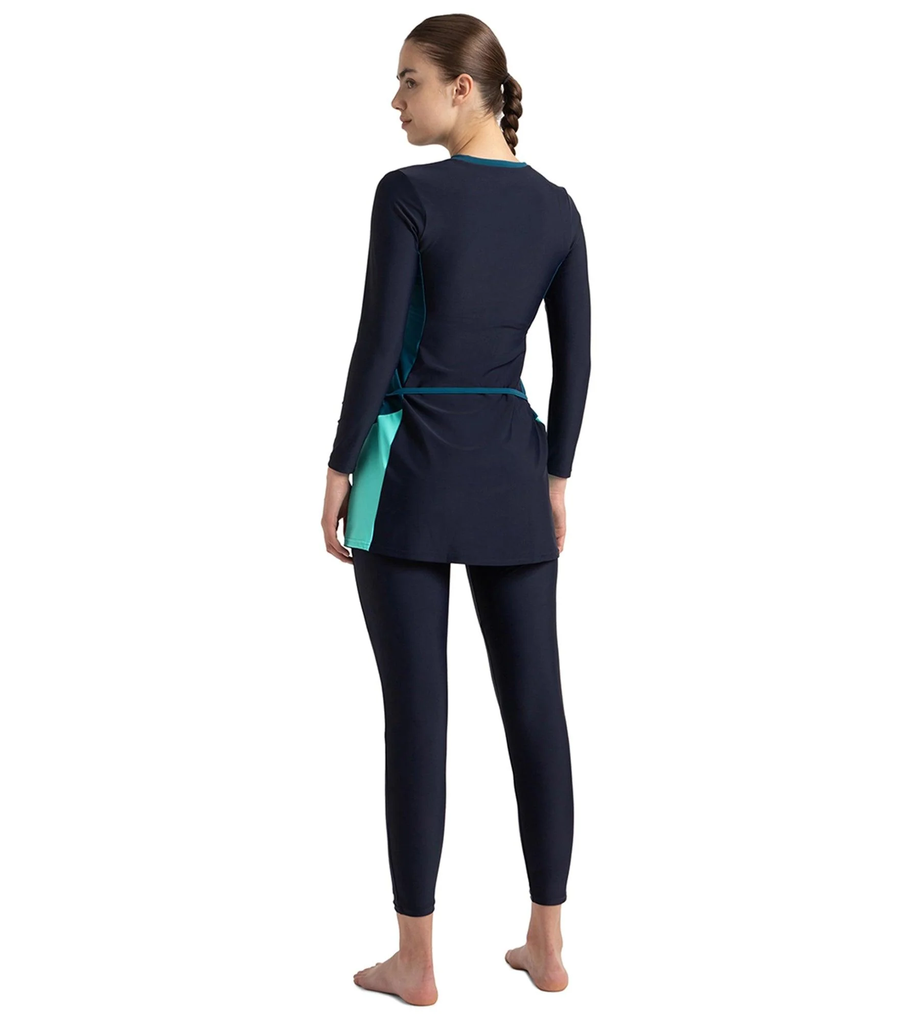 Women's Endurance10 Two Piece Closedback Full Body Suit - True Navy, Dark Teal & Arctic Glass - Image 5