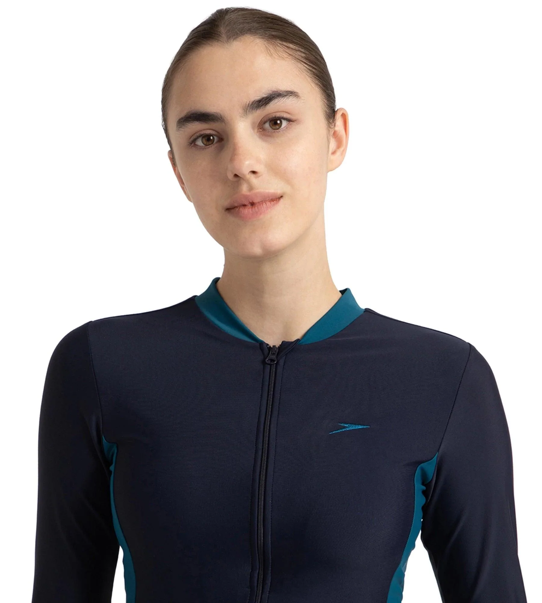 Women's Endurance10 Two Piece Closedback Full Body Suit - True Navy, Dark Teal & Arctic Glass - Image 6