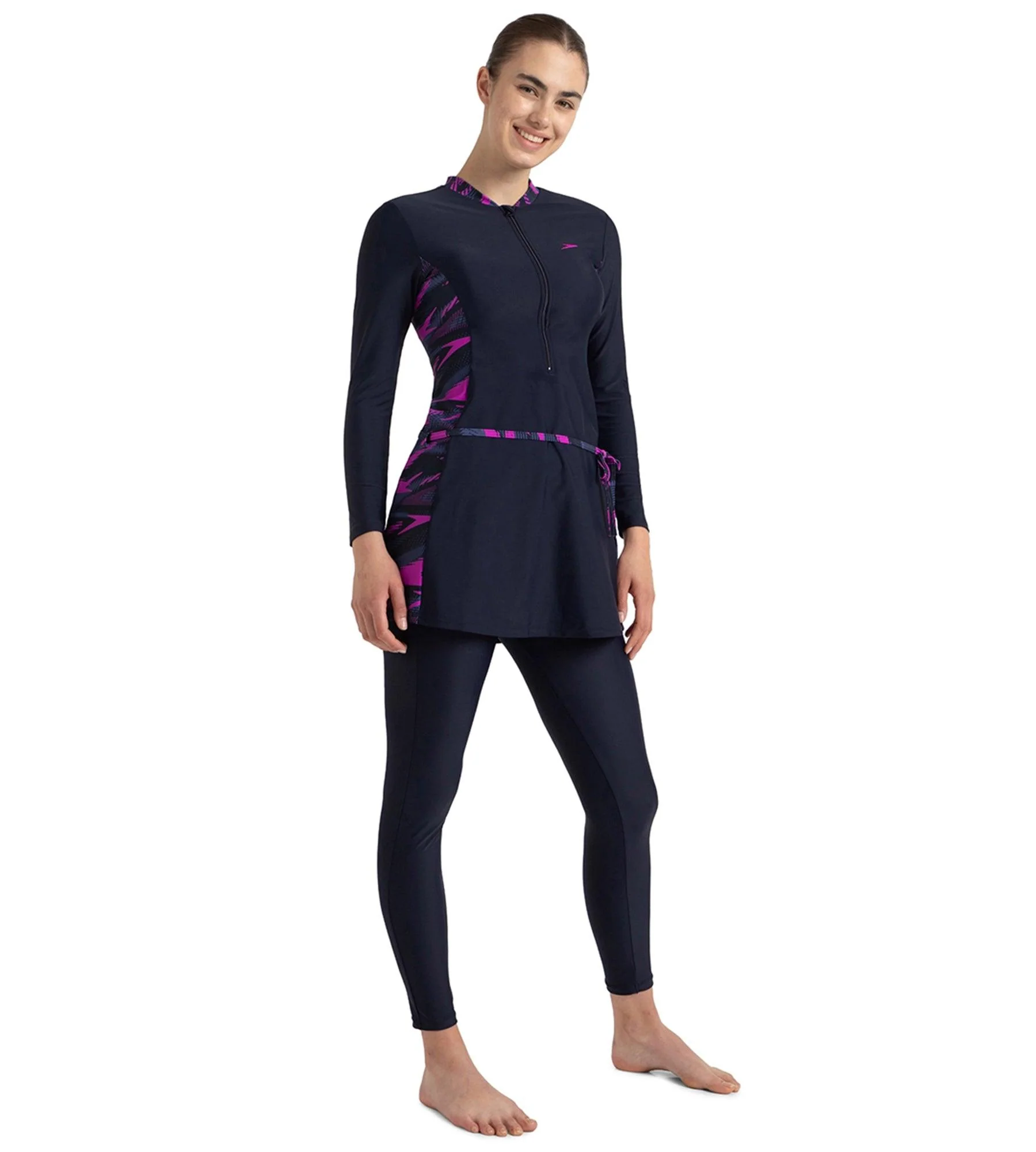 Women's Endurance10 Two Piece Closedback Full Body Suit - True Navy, Hapuna Blue & Diva - Image 4